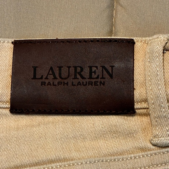 Lauren Ralph Lauren Women’s Modern Straight Tan Khaki Stretch Jeans Size 8P - Picture 9 of 13
